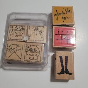 Stampin' Up! Festive 4 Halloween Valentine Heart Easter Basket Christmas Snowman